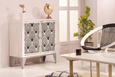 Jaipur Furniture Bone Inlay Komtesse White Cabinet-1