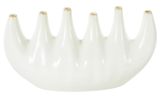 Deco Marche White 18'' Decorative Vase with Multiple Openings-2