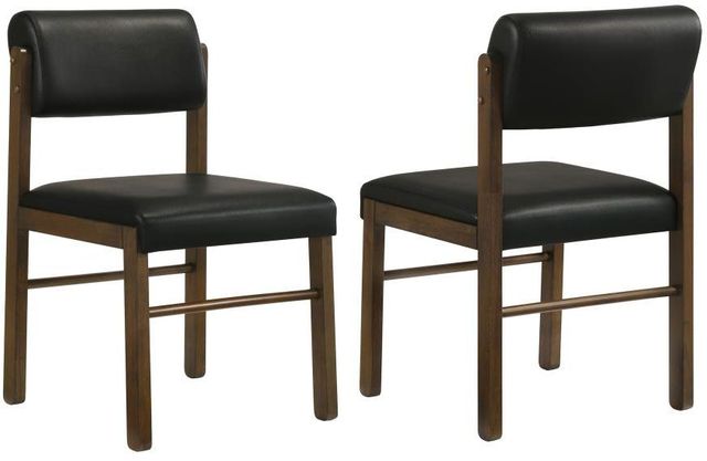Coaster® Kehoe 2-Piece Black/Walnut Dining Side Chair Set-0