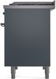 Ilve® Nostalgie II Series 40" Blue Grey Pro Style Dual Fuel Range-4