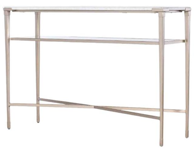 Hooker® Furniture Melange Jen White Console Table with Champagne Base-2