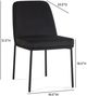 TOV Furniture Sydney 2-Piece Black Velvet Dining Chair-2