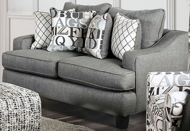 Furniture of America® Verne Bluish Gray Loveseat-1