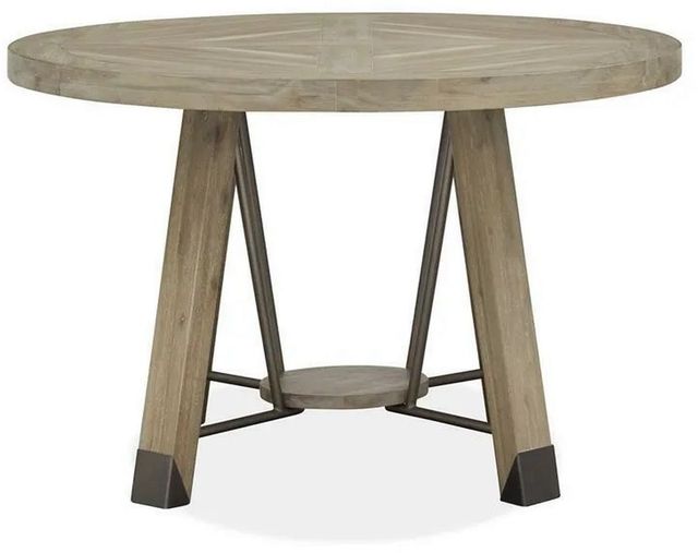 Magnussen Home® Ainsley Cerused Khaki Round Dining Table-1