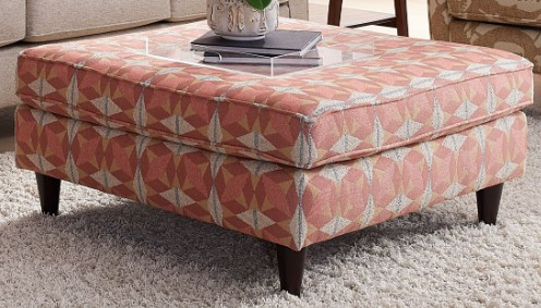 Fusion Furniture Starter Jute Rhombus Paprika Cocktail Ottoman J B Quality Home Furnishings The Sleep Source Shelbyville IN