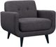 Elements International Hadley 3-Piece Heirloom Charcoal Living Room Stationary Seating Set-3