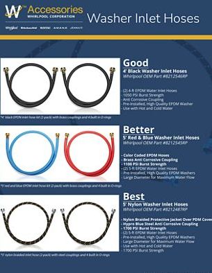 Whirlpool® Black Washer Hose-3
