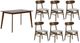 New Classic® Home Furnishings Morocco 7-Piece Light Gray/Walnut Dining Set-0