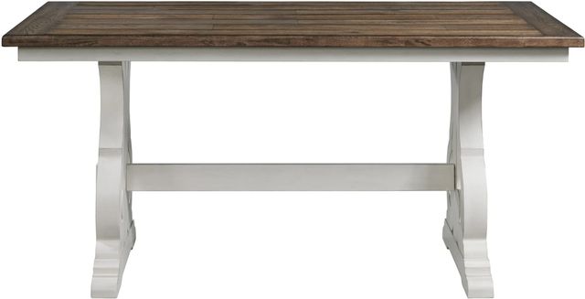 Intercon Drake French Oak Counter Table with Rustic Gray Base-2