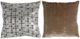 A & B Home 2-Piece Silver/Tan Throw Pillow Set-0