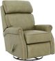 BarcaLounger® Crews Oasis Olive 40" Leather Manual Swivel Glider Recliner-0