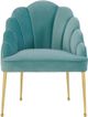 TOV Furniture Daisy Petite Sea Blue Velvet Chair-2