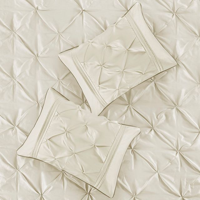 Olliix by Madison Park Laurel 7 Piece Ivory Queen Tufted Comforter Set-4