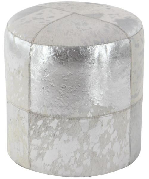 Deco Marche U Select Silver Ottoman with Patchwork Pattern-0