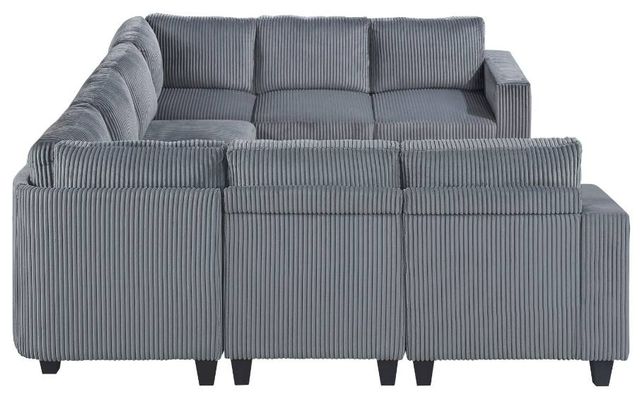 Homelegance® Walterboro 8-Piece Dark Gray Modular Sectional with Storage and Reclining Back Rest-3