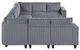 Homelegance® Walterboro 8-Piece Dark Gray Modular Sectional with Storage and Reclining Back Rest-3