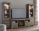 Signature Design by Ashley® Trinell 3-Piece Brown Entertainment Center with Glass Shelves-4