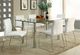 Furniture of America® Oahu 2-Piece Chrome/White Dining Side Chair Set-1