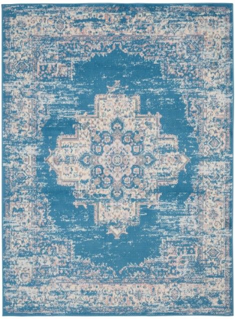 Nourison Home™ Grafix Blue 5'x7' Style 1 Area Rug-0