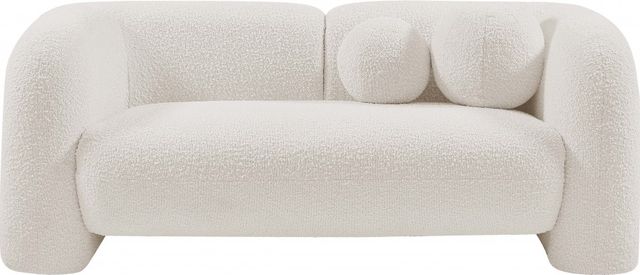 Meridian Furniture Emory Cream Boucle Fabric Loveseat-1