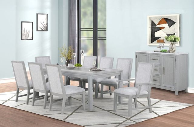 New Classic® Home Furnishings Fiona 9-Piece Mist Gray Dining Table Set-1