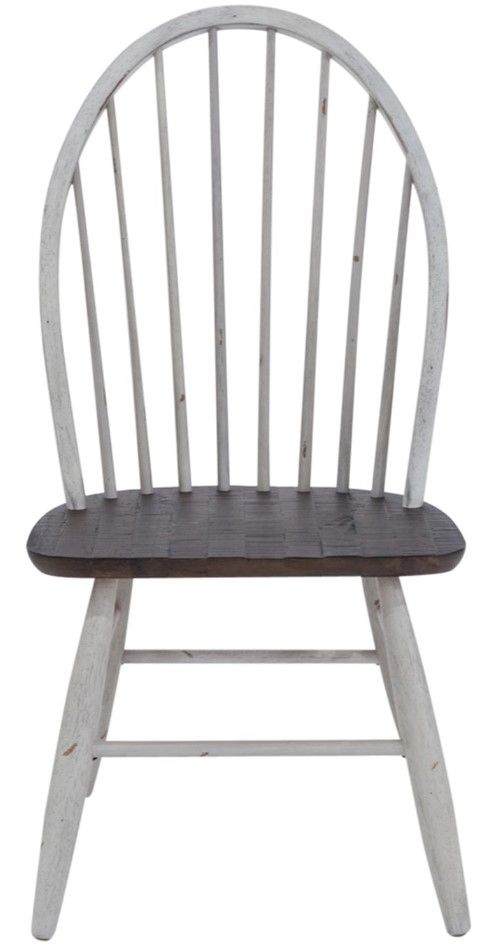 Liberty Furniture Farmhouse Brown/White Windsor Back Side Chair-2