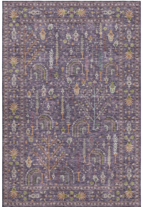 Dalyn™ Rug Company Hatay HY5 Eggplant 5'x8' Area Rug-0