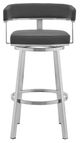 Armen Living Lorin Gray 26" Swivel Counter Stool-1