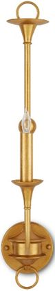 Currey & Company Nottaway Contemporary Gold Leaf Wall Sconce-1