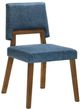 Armen Living Customizable Channell 2-Piece Blue Upholstered Dining Chair Set-0