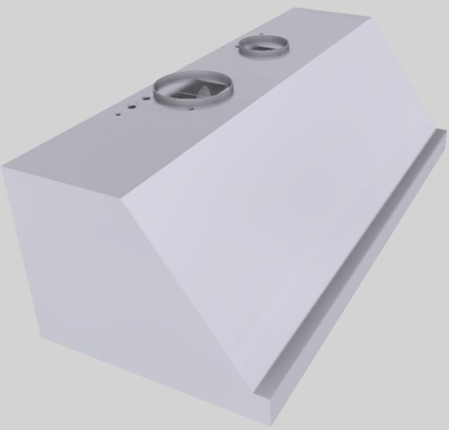 Vent-A-Hood® 54" Wall Mounted Range Hood-White-1