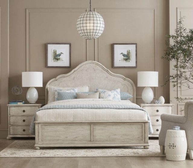American Drew® Cambric Vignette Creme King Panel Bed-1