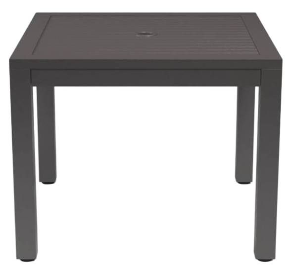 Sunset West Vegas Graphite Metal Square Outdoor Dining Table-1
