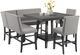Elements International Seneca 9-Piece Gray Counter Dining Set-0