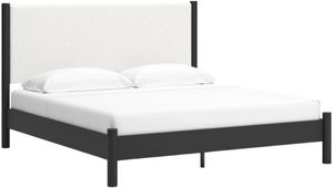 Signature Design by Ashley® Cadmori 3-Piece Black/White Queen Upholstered Panel Bedroom Set