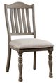 Furniture of America® Newcastle 2-Piece Antique Gray Dining Side Chair Set-0