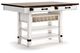 Signature Design by Ashley® Valebeck Brown Counter Height Dining Table with White Pedestal-0