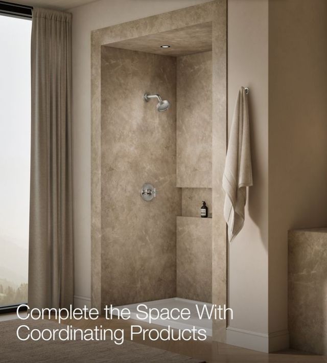 KOHLER® Purist® Rite-Temp® Vibrant Polished Nickel 1.75 GPM Shower Trim Kit with Cross Handle-4