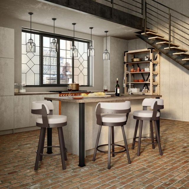 Amisco Customizable Russell Swivel Counter Stool-1