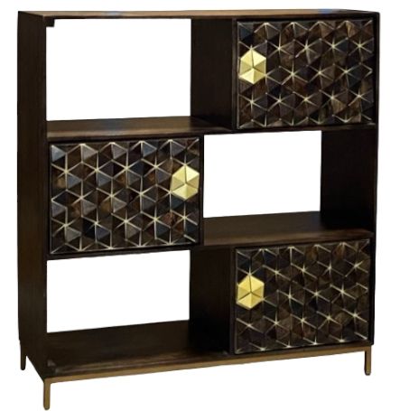 Jaipur Furniture PDR Range Dark Brown 3-Door Cabinet-0
