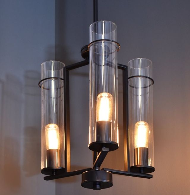 YHD Prairie Matte Black 3-Light Chandelier-1