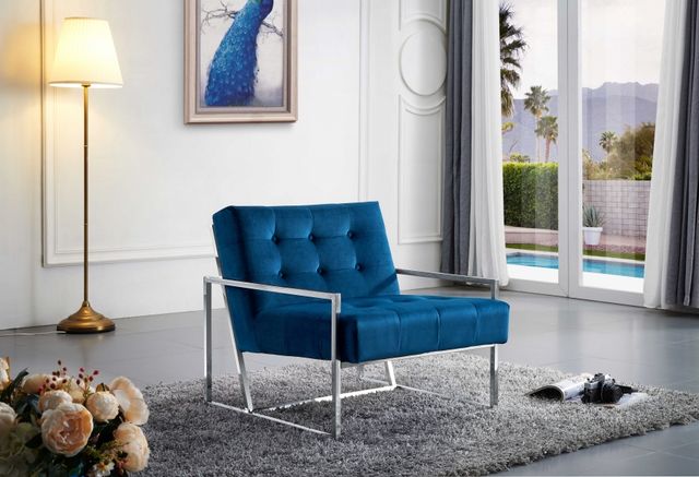 Meridian Furniture Alexis Navy Velvet Chair-3