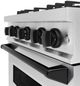 ZLINE Classic Autograph Edition 30" Satin Stainless Steel Pro Style Gas and Matte Black Accents-4