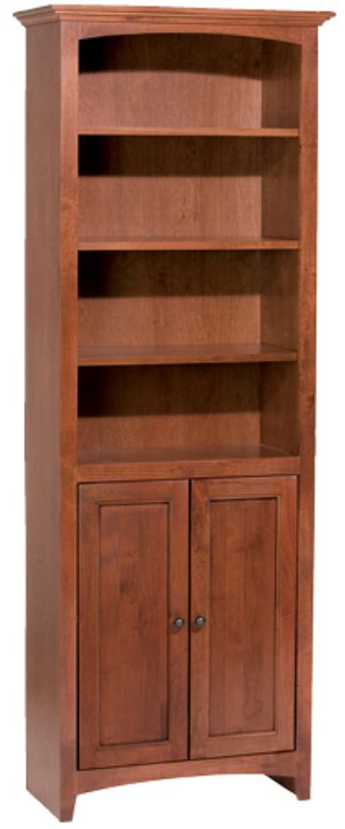Whittier Wood® Furniture Customizable McKenzie 24" x 72" Bookcase with Doors-0