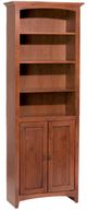 Whittier Wood® Furniture Customizable McKenzie 24" x 72" Bookcase with Doors-0