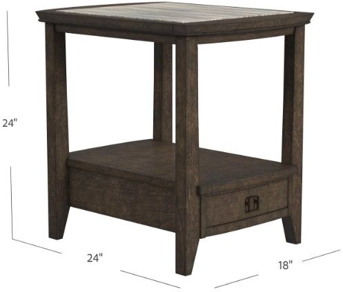 Null Furniture Woodmill Sable Rectangular End Table-3