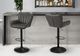 Monarch Specialties Inc. 2-Piece Black/Grey Faux Leather Adjustable Swivel Counter Stool Set-1