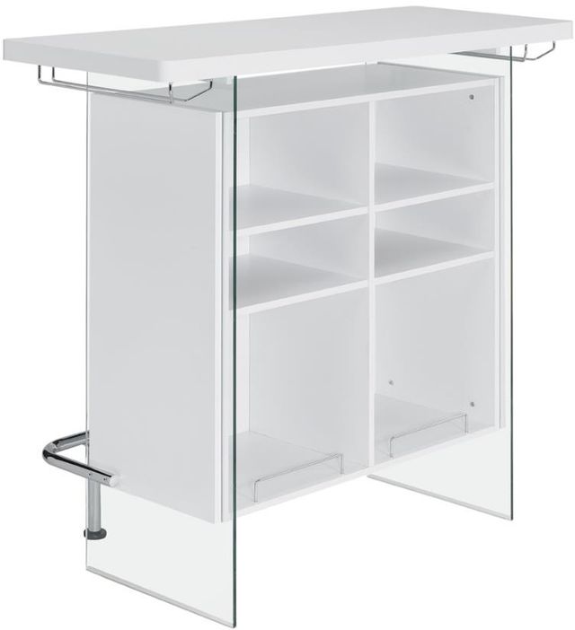Coaster® Bar Unit with Footrest and Glass Side Panels-1