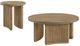 Coaster® Adina 2-Piece Distressed Light Brown Table Set-0