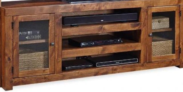 aspenhome® Contemporary Alder Lifestyle Fruitwood 72" Entertainment Wall-1